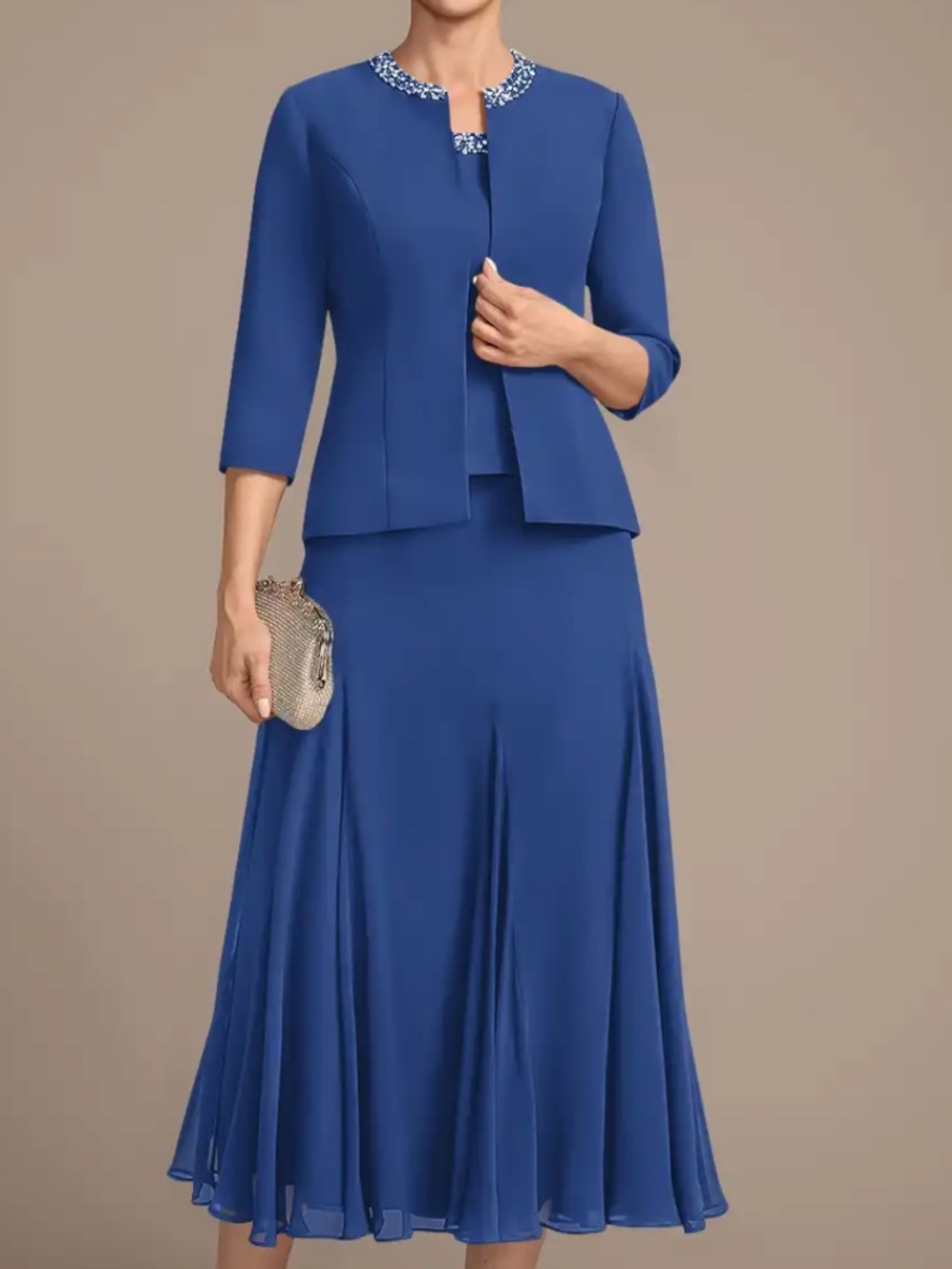Royal Blue Mother of the Bride Dress with Wrap/Jacket - perfect condition! 6